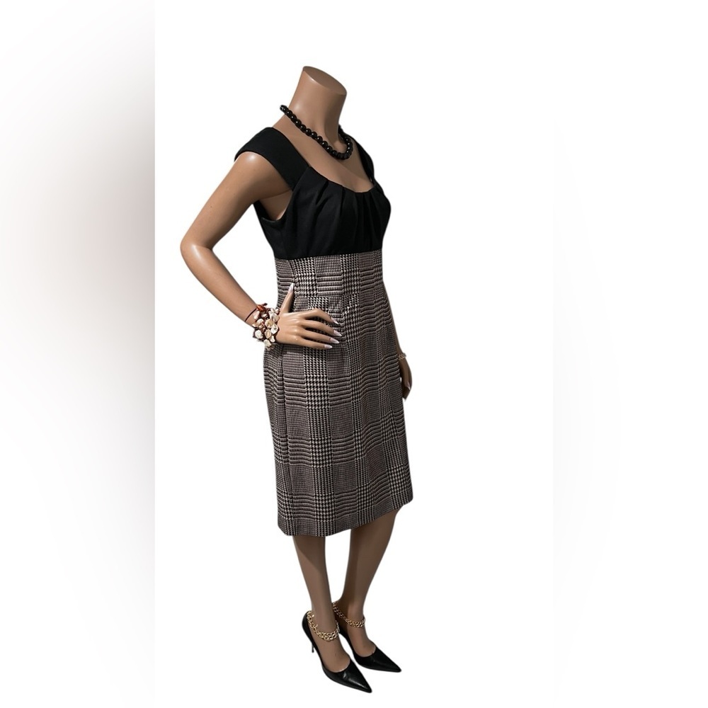 Elegant Black and Gray Plaid Women's Dress Skirt one piece☑️VEN09 - Picture 7 of 9